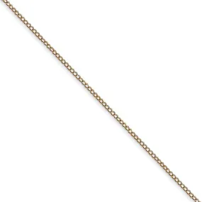 0.5mm, 14k Yellow Gold, Curb Chain Necklace