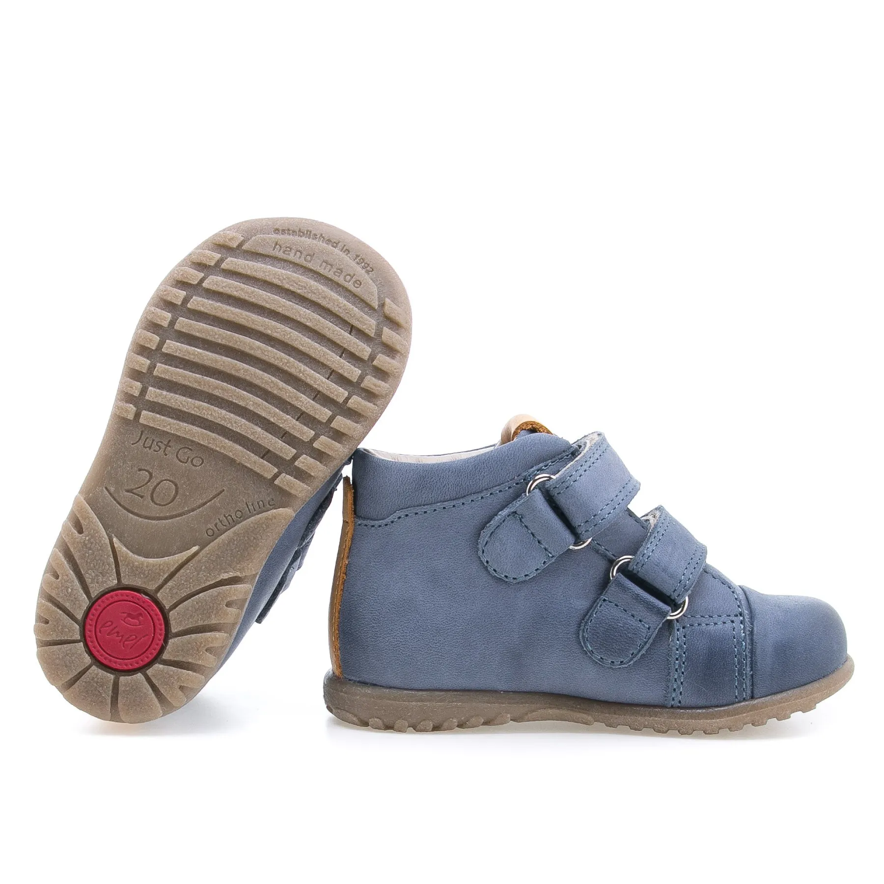 (1084-7) Emel first velcro shoes Blue