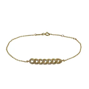 10k CZ stone gold bracelet