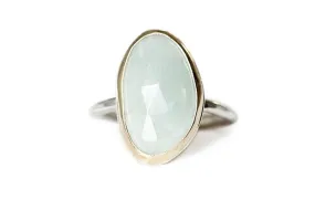 14k   Silver Aquamarine Ring