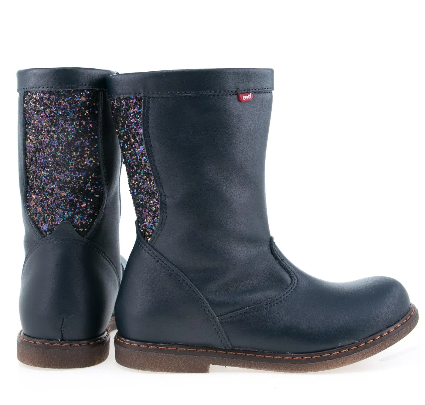 (2611D-3) Emel high winter boots blue glitter