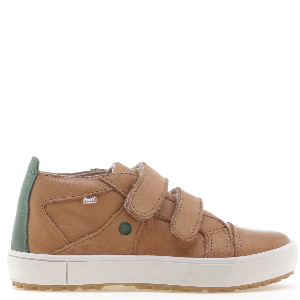 (2634-20) Low Velcro Trainers cognac