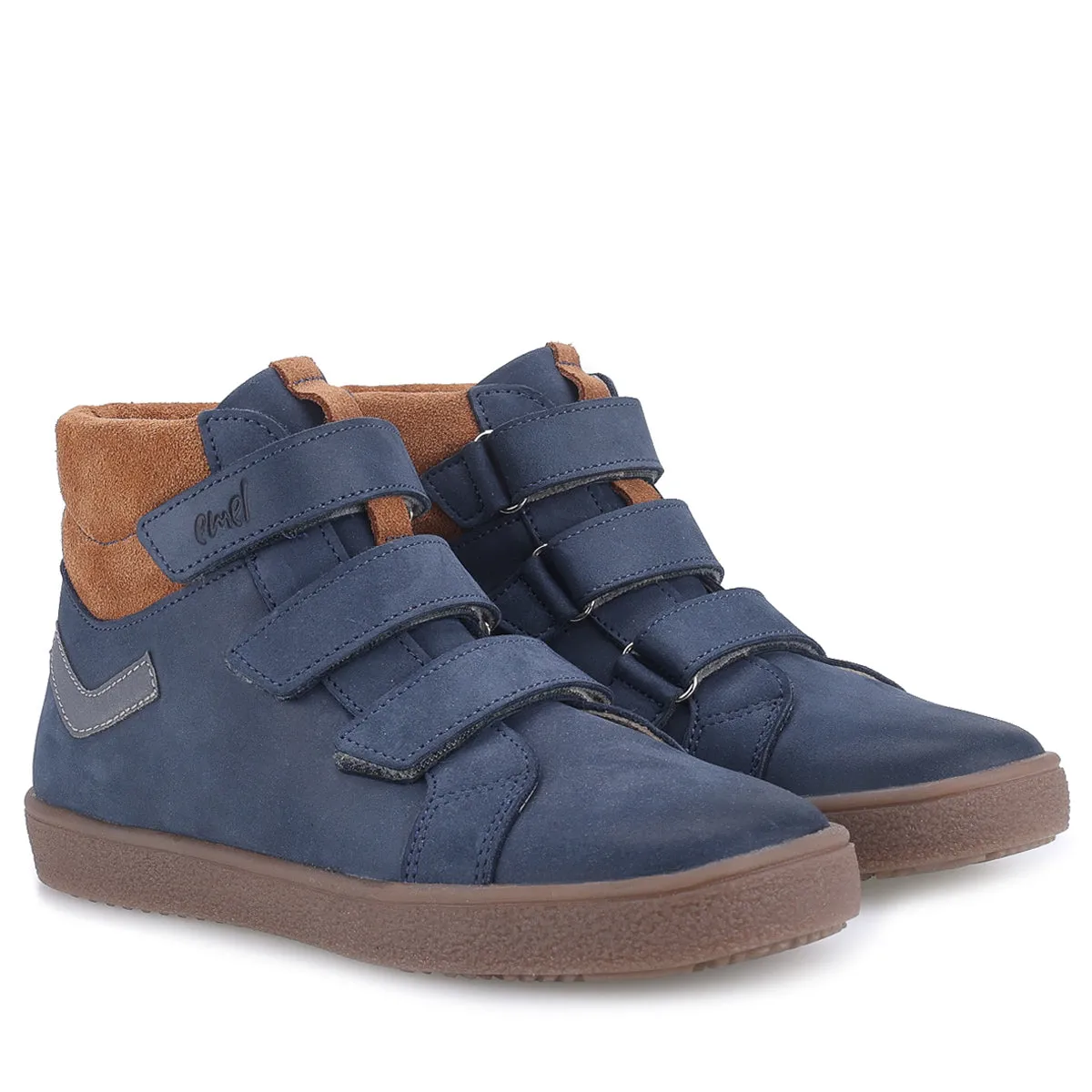 (2777A-1) Emel Blue velcro trainers