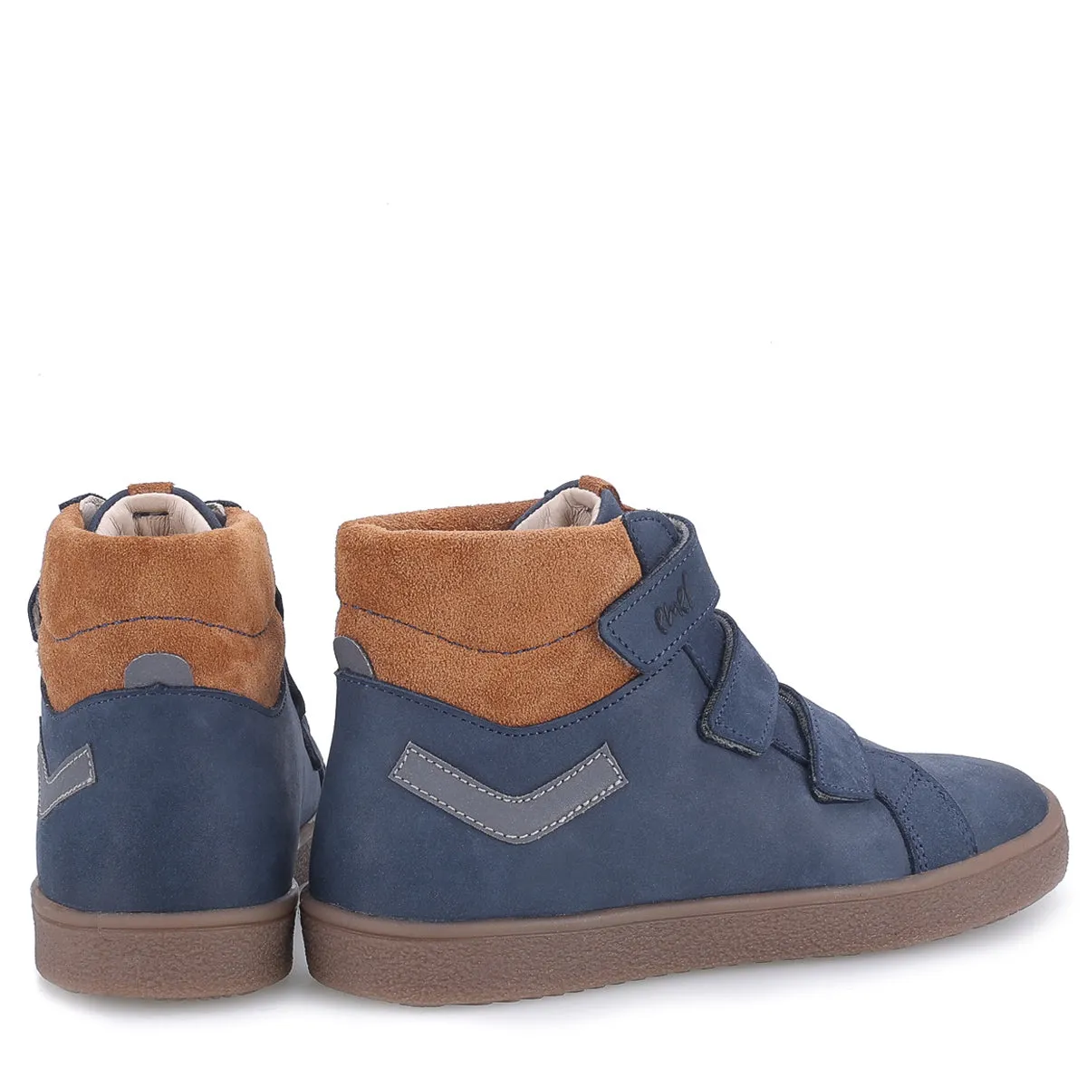 (2777A-1) Emel Blue velcro trainers