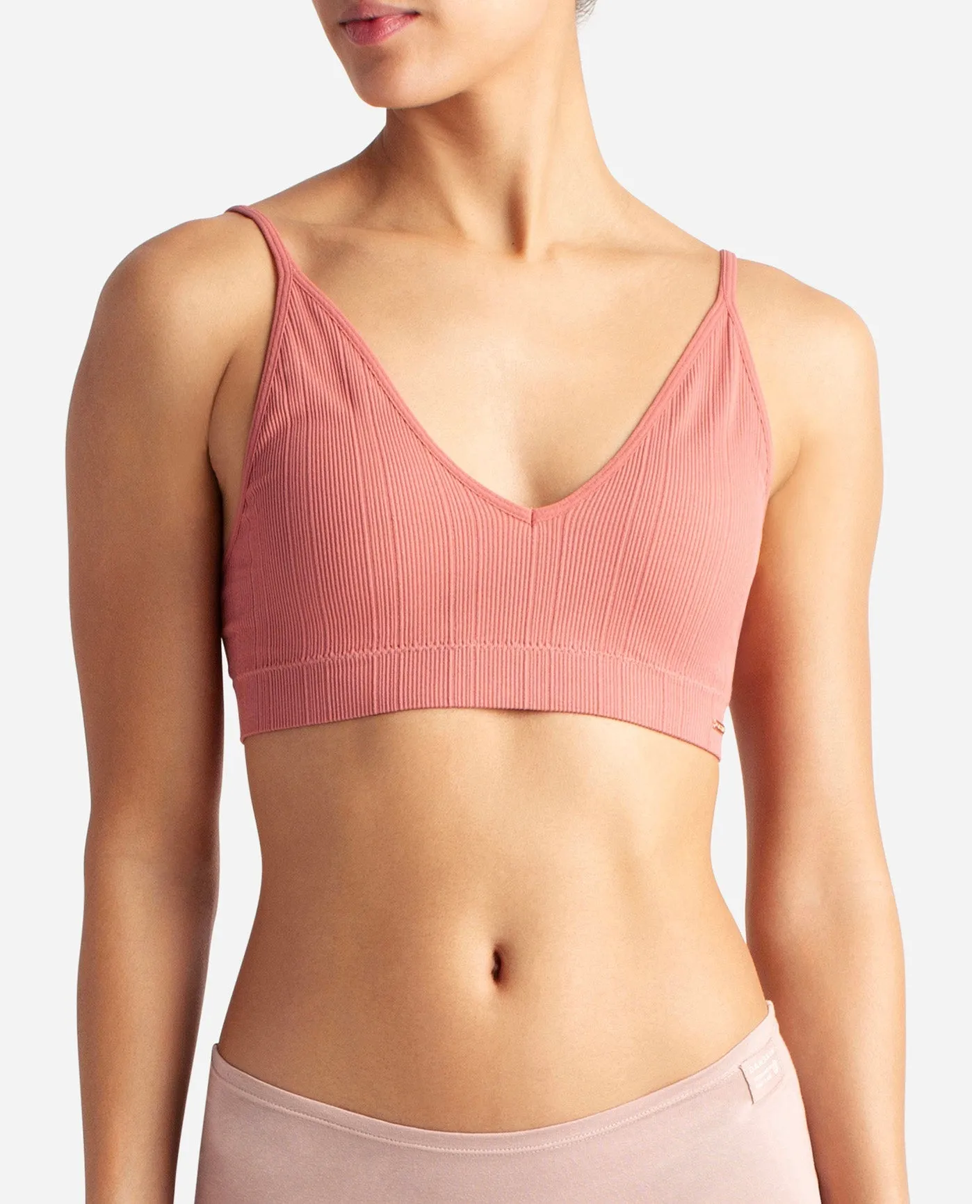 3-Pack Ribbed Deep-V Bralette