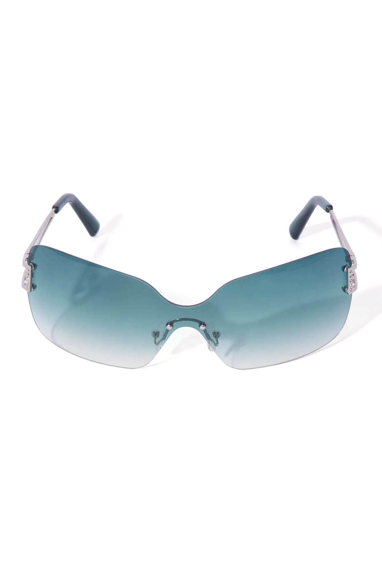 90s Shield Sunglasses - Green