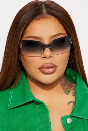 90s Shield Sunglasses - Green