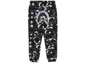 A Bathing Ape City Camo Shark Sweatpants in Black