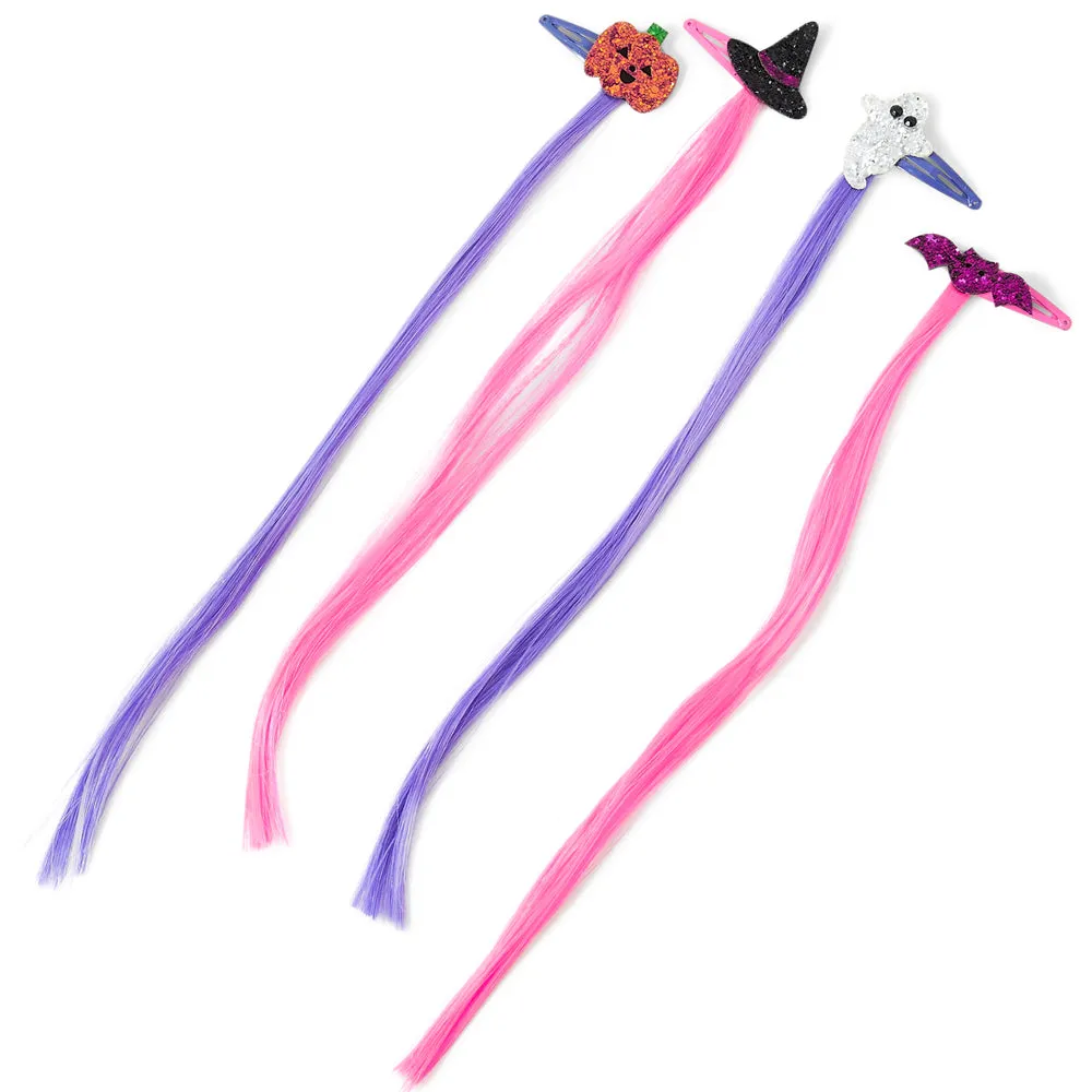 Accessorize London Girl's Multi Halloween Fake Hair Extensions Set Of 3