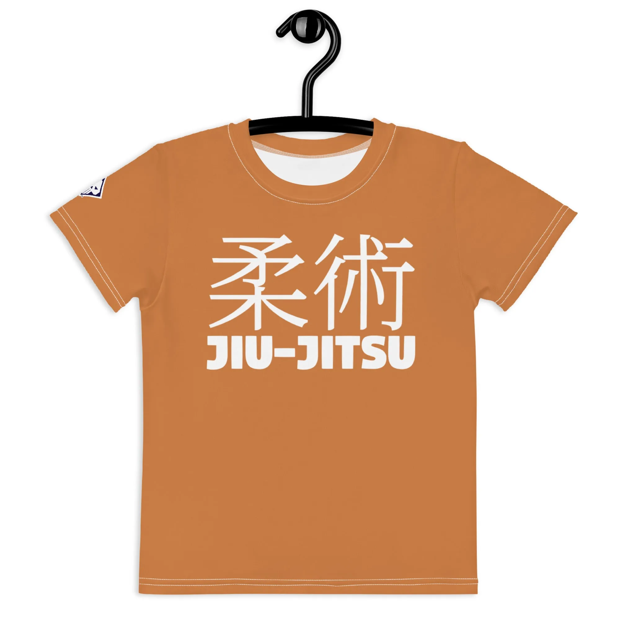 Active Lifestyle Wear: Girl's Short Sleeve Classic Jiu-Jitsu Rash Guard - Raw Sienna