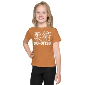 Active Lifestyle Wear: Girl's Short Sleeve Classic Jiu-Jitsu Rash Guard - Raw Sienna