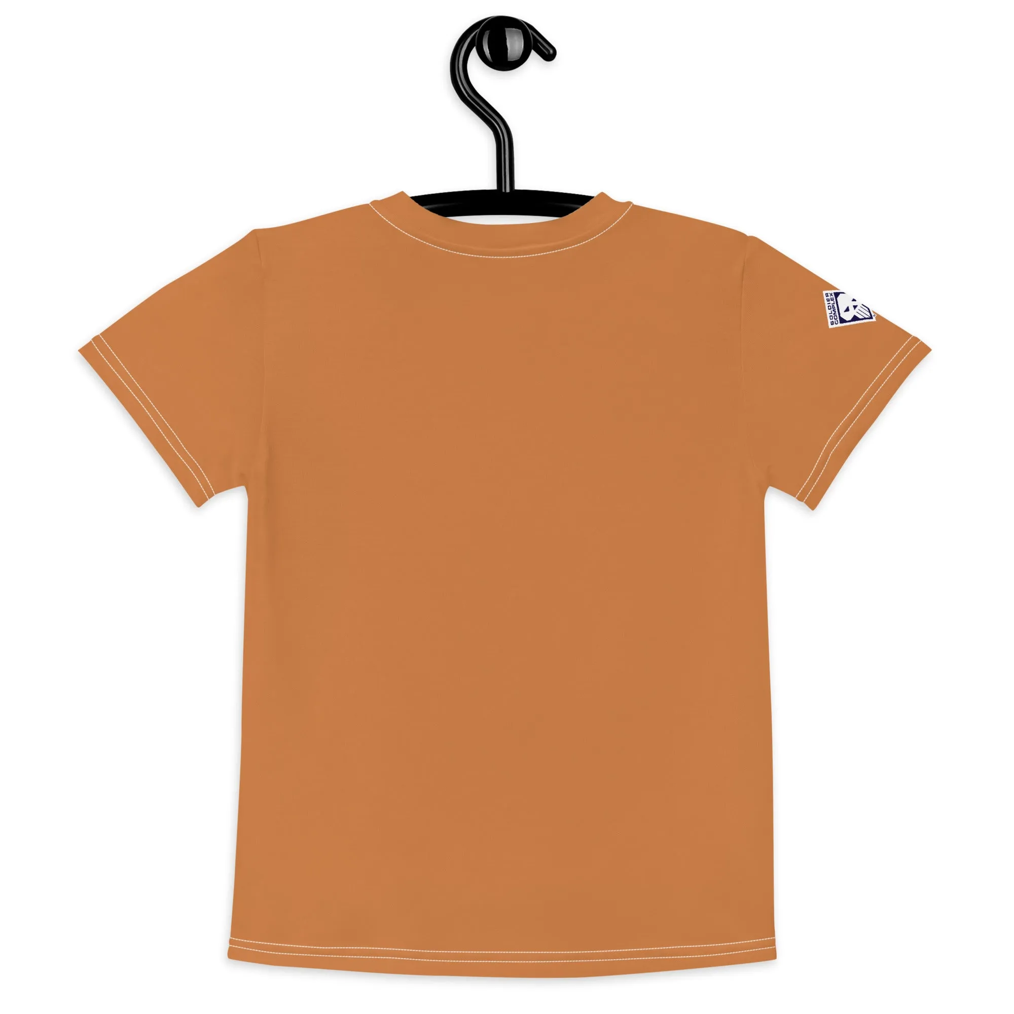 Active Lifestyle Wear: Girl's Short Sleeve Classic Jiu-Jitsu Rash Guard - Raw Sienna