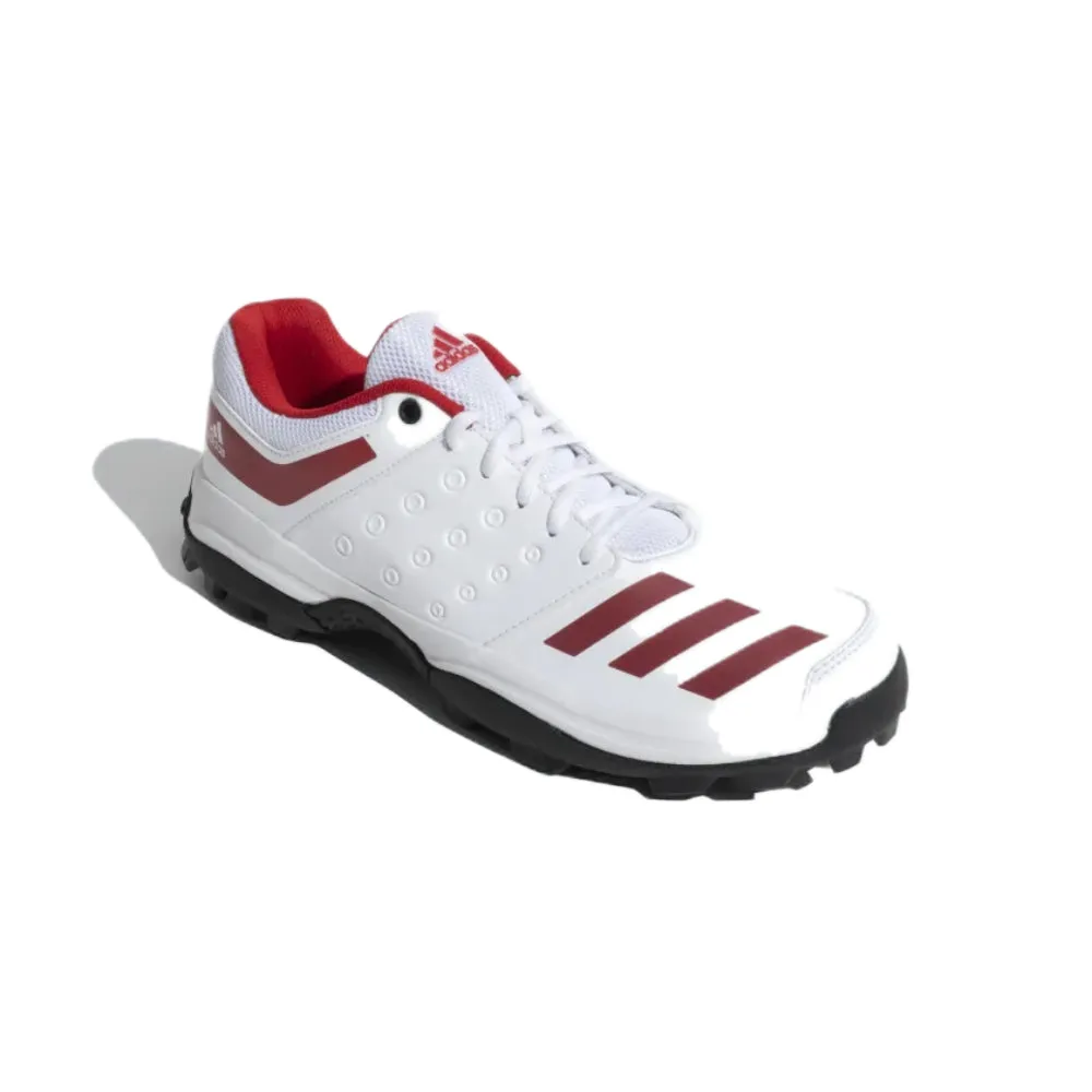 Adidas Men's Crinu 23 Cricket Shoe (Cloud White/Better Scarlet)