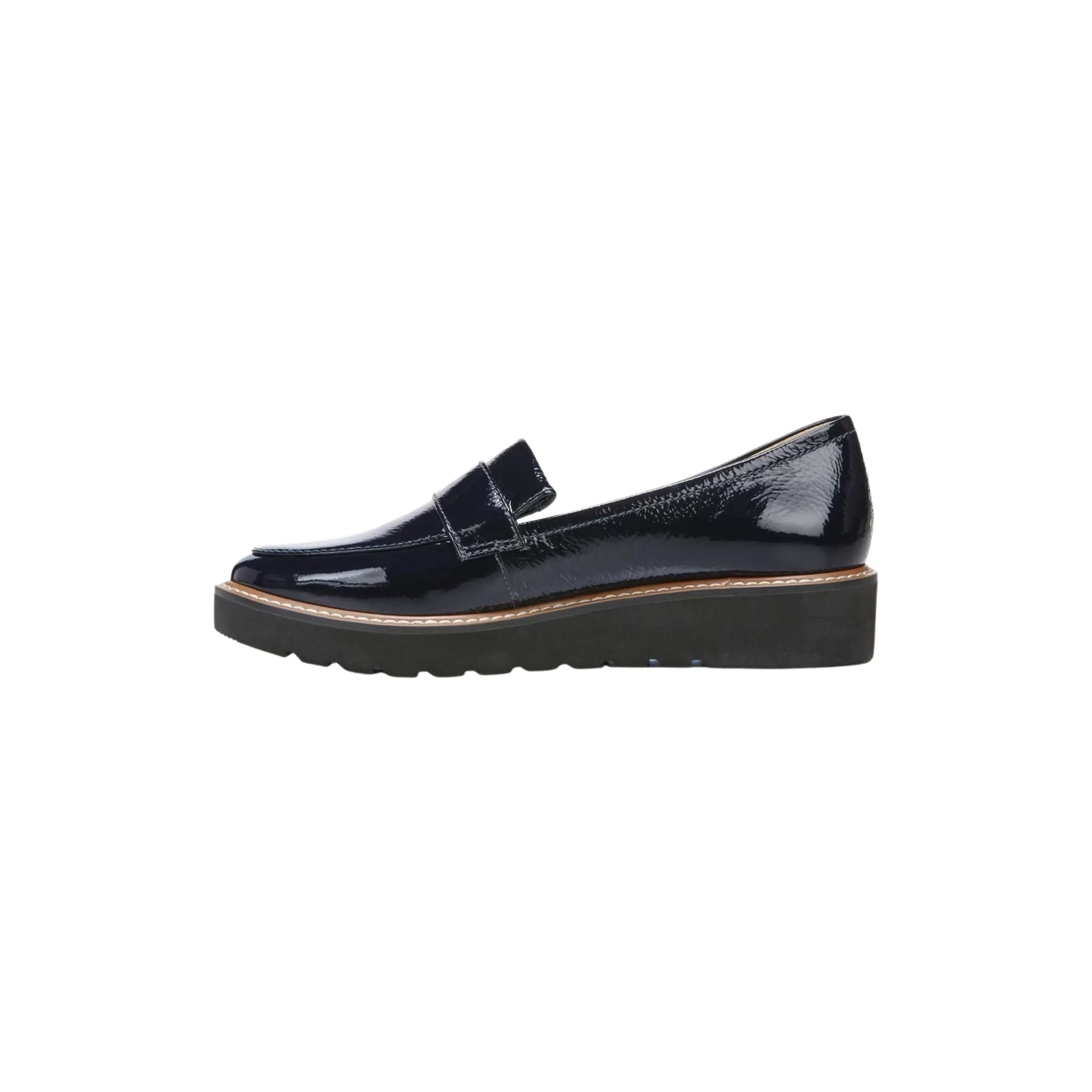 Adiline Navy Crinkle Loafer