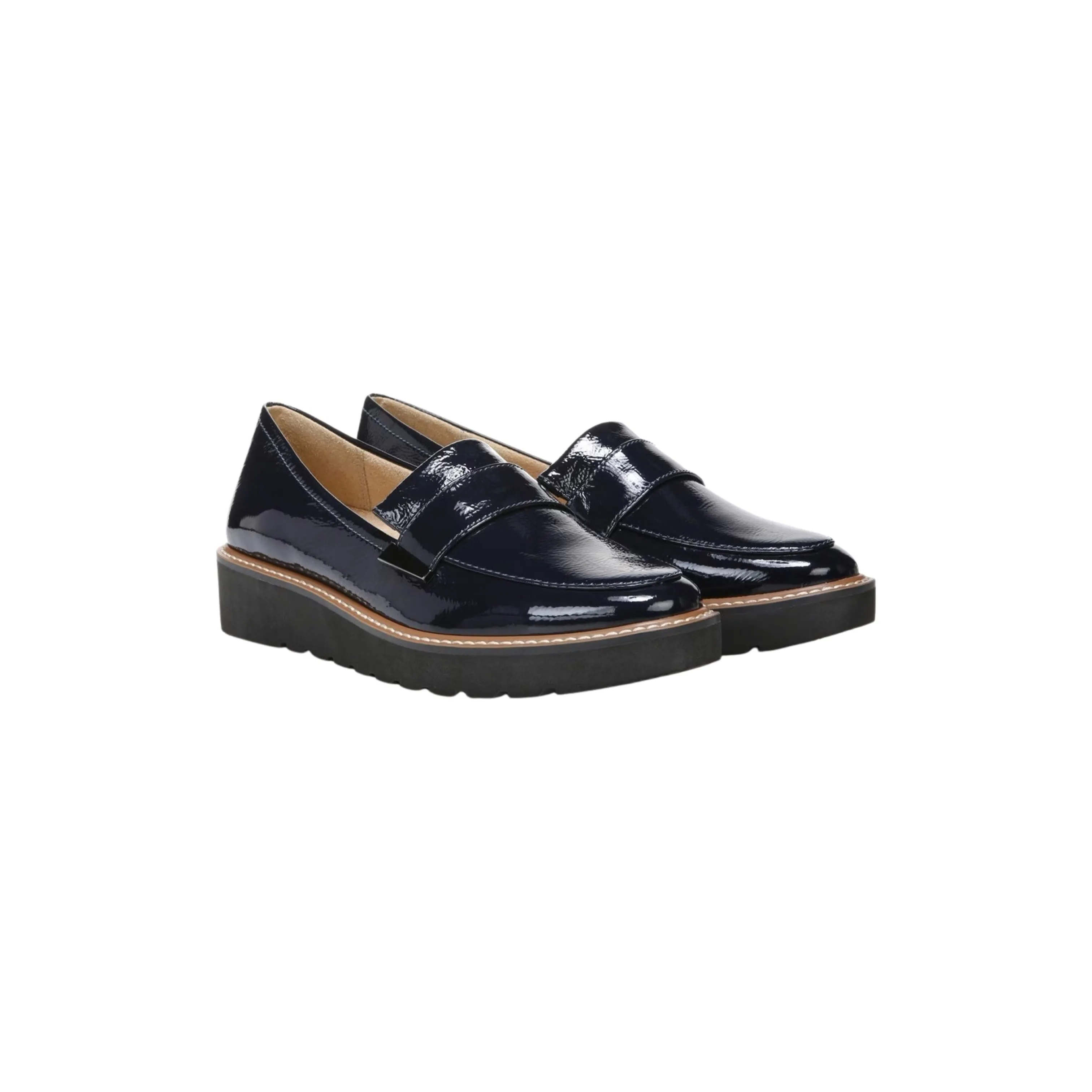 Adiline Navy Crinkle Loafer