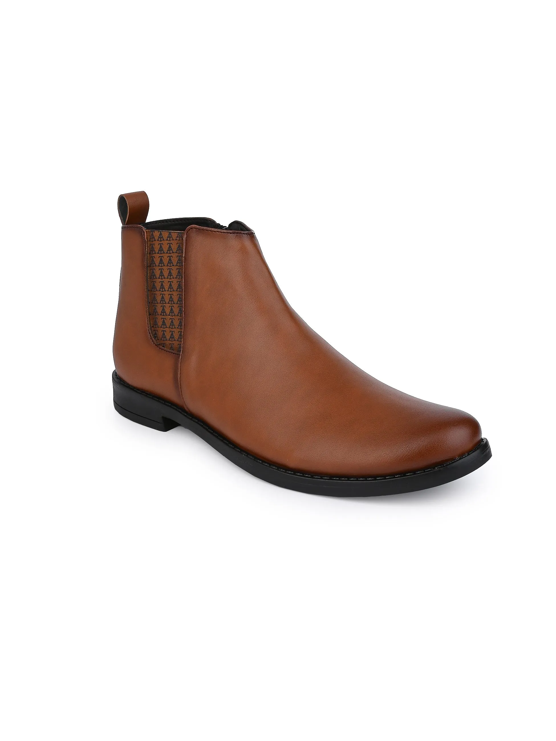 Alberto Torresi Synthetic Tan Chelsea Boots For Men