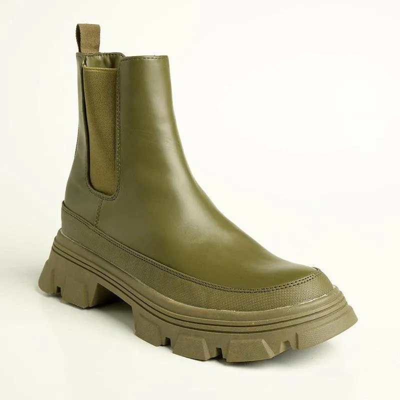 Alessio Rochel Chunky Fashion Boot - Olive