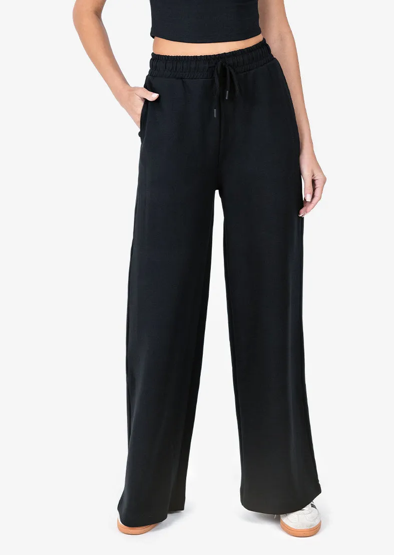 All-Around Lounge Wide Leg Trouser Black