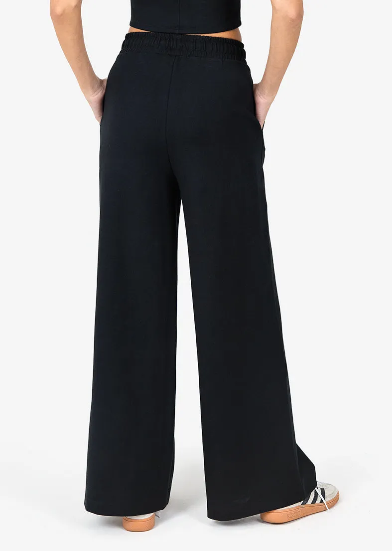 All-Around Lounge Wide Leg Trouser Black