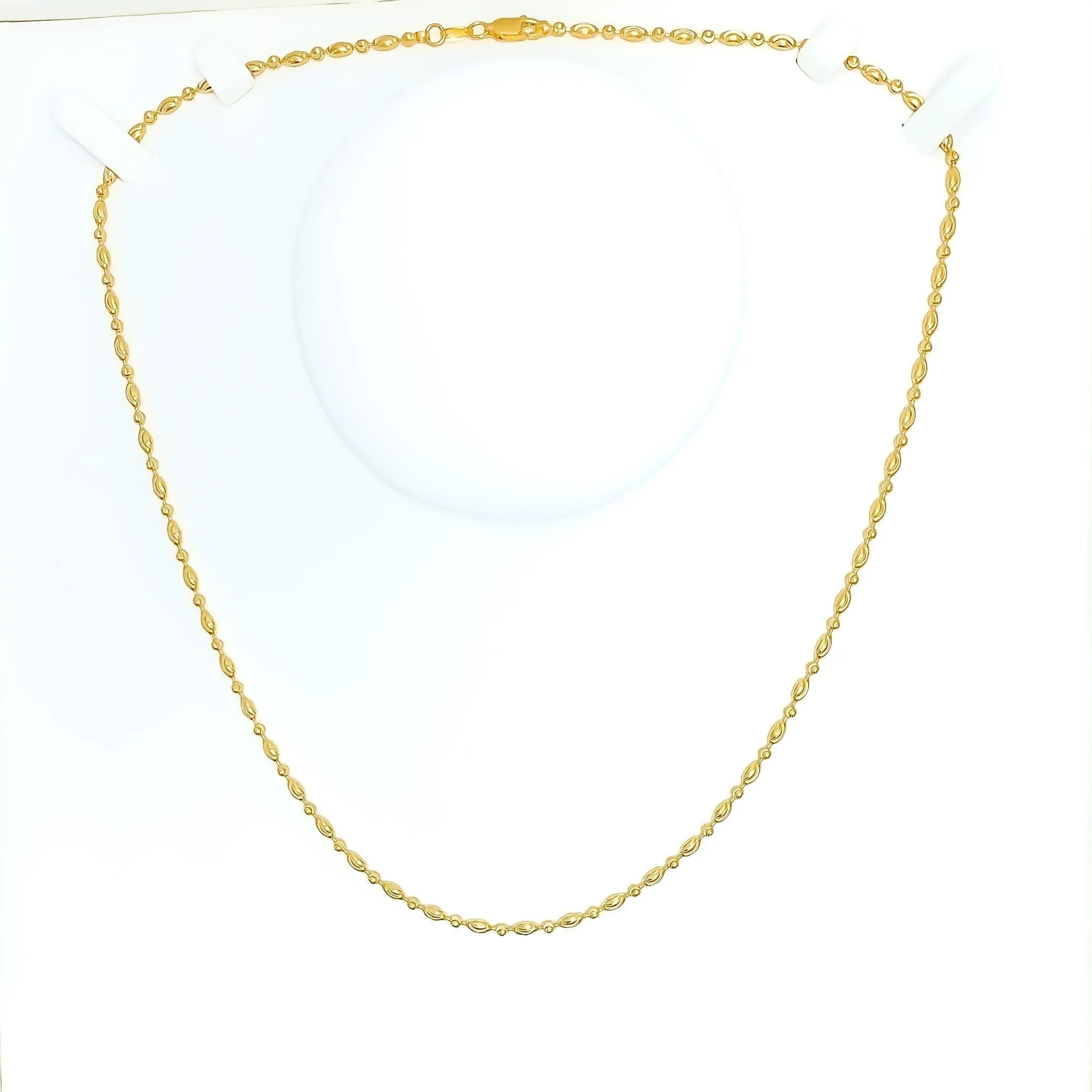 Alternating Wavy 22k Gold Chain - 20"