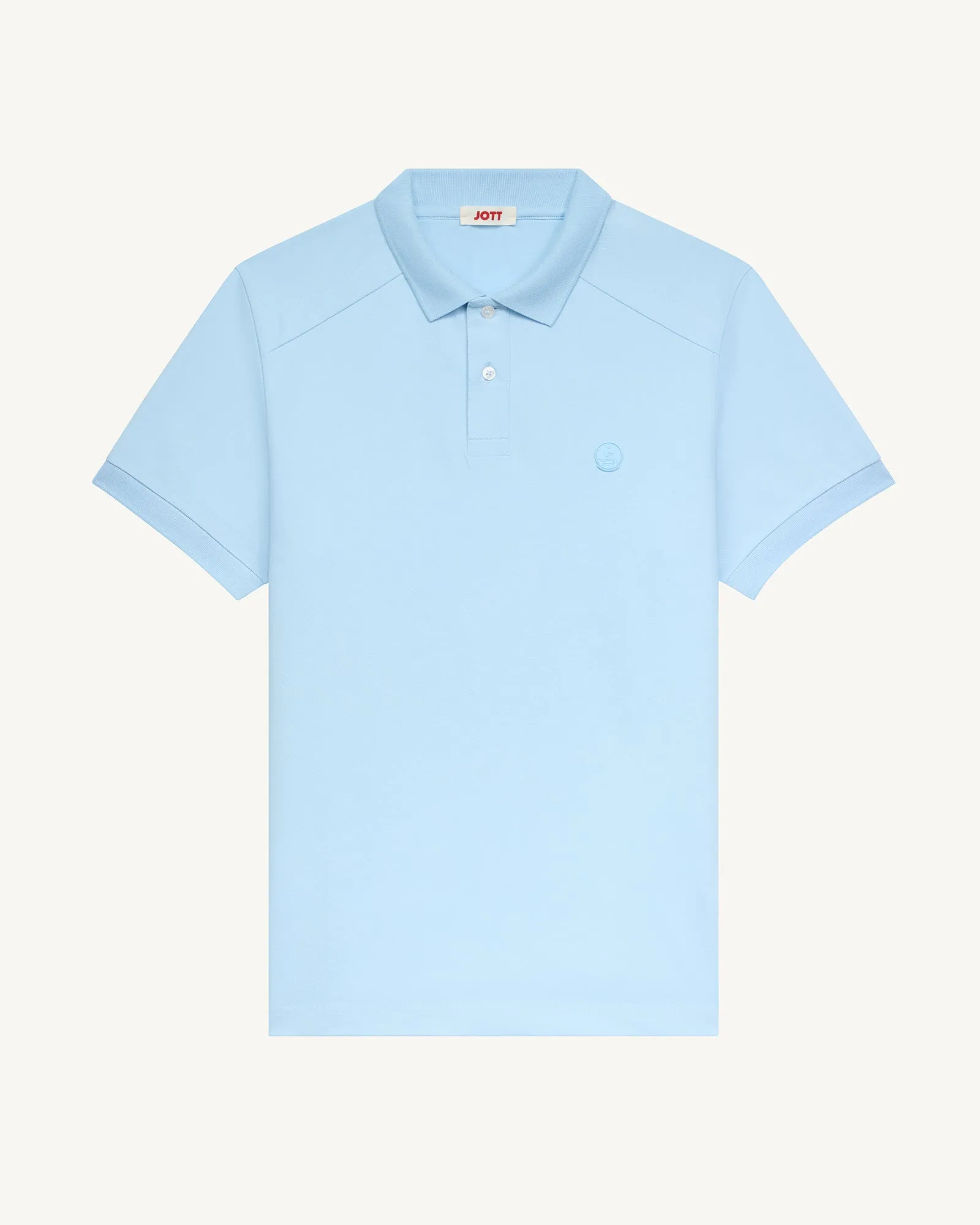 Alvaro cotton polo shirt Glacial blue