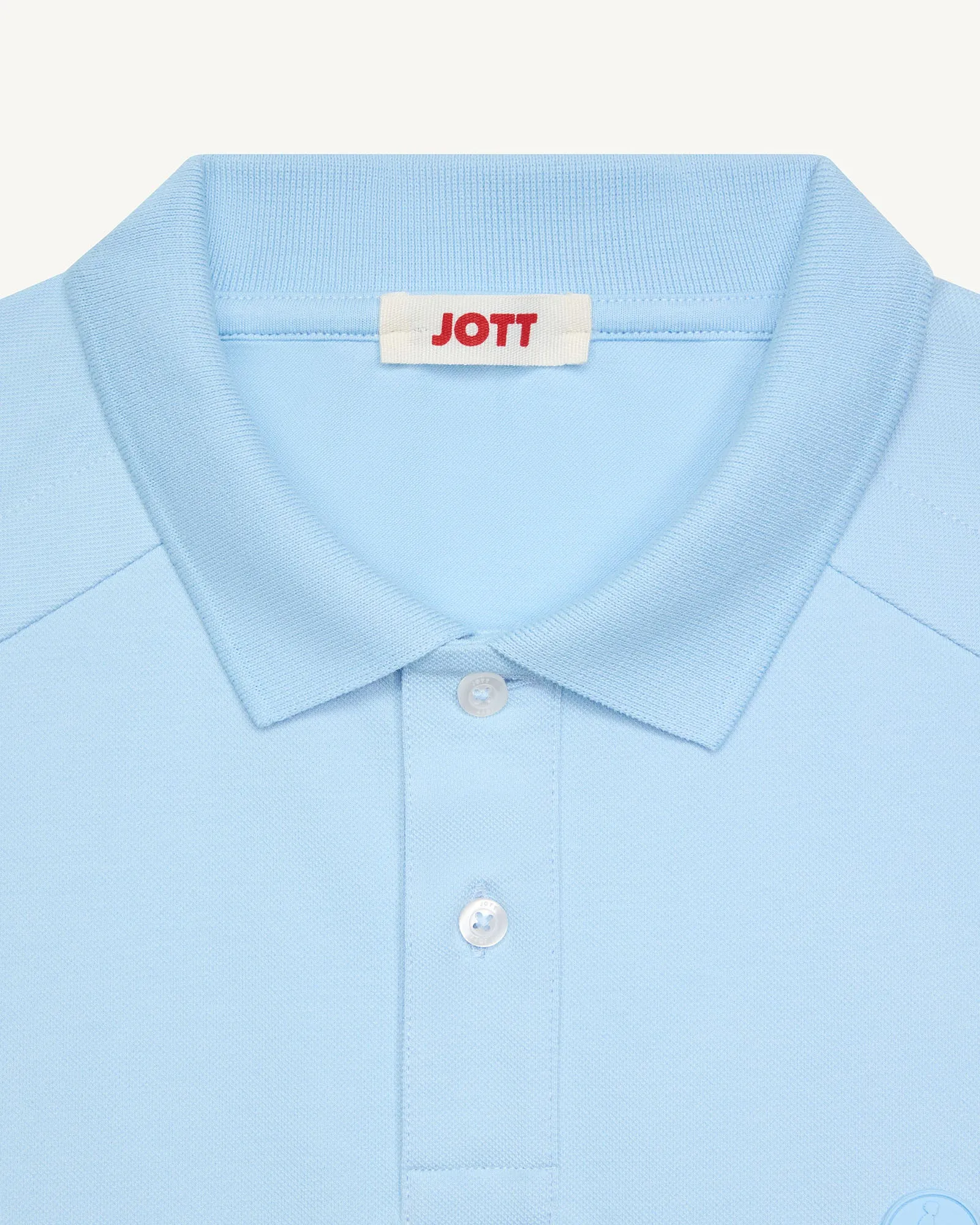 Alvaro cotton polo shirt Glacial blue