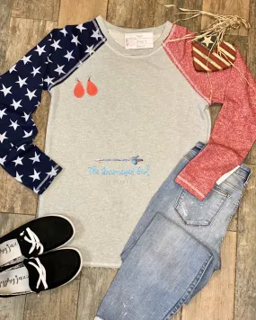 America Star Crew Neck French Terry Sweatshirt