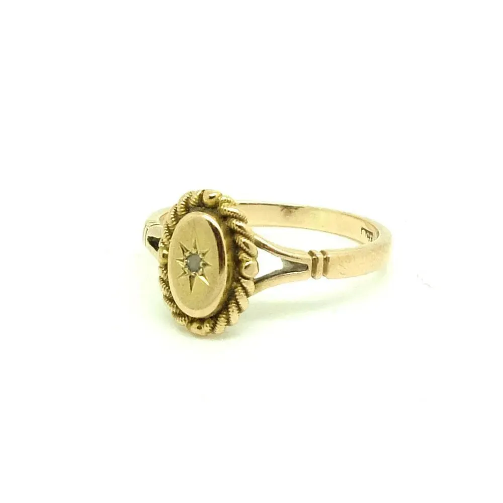 Antique Victorian (1837-1901) Diamond 9ct Gold Ring