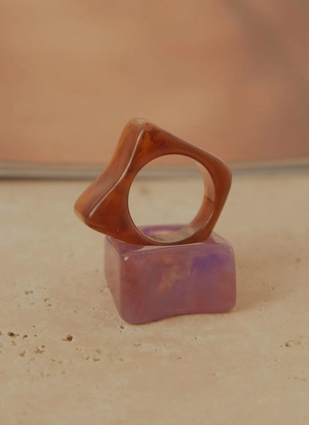 Art House Resin Ring - Sepia