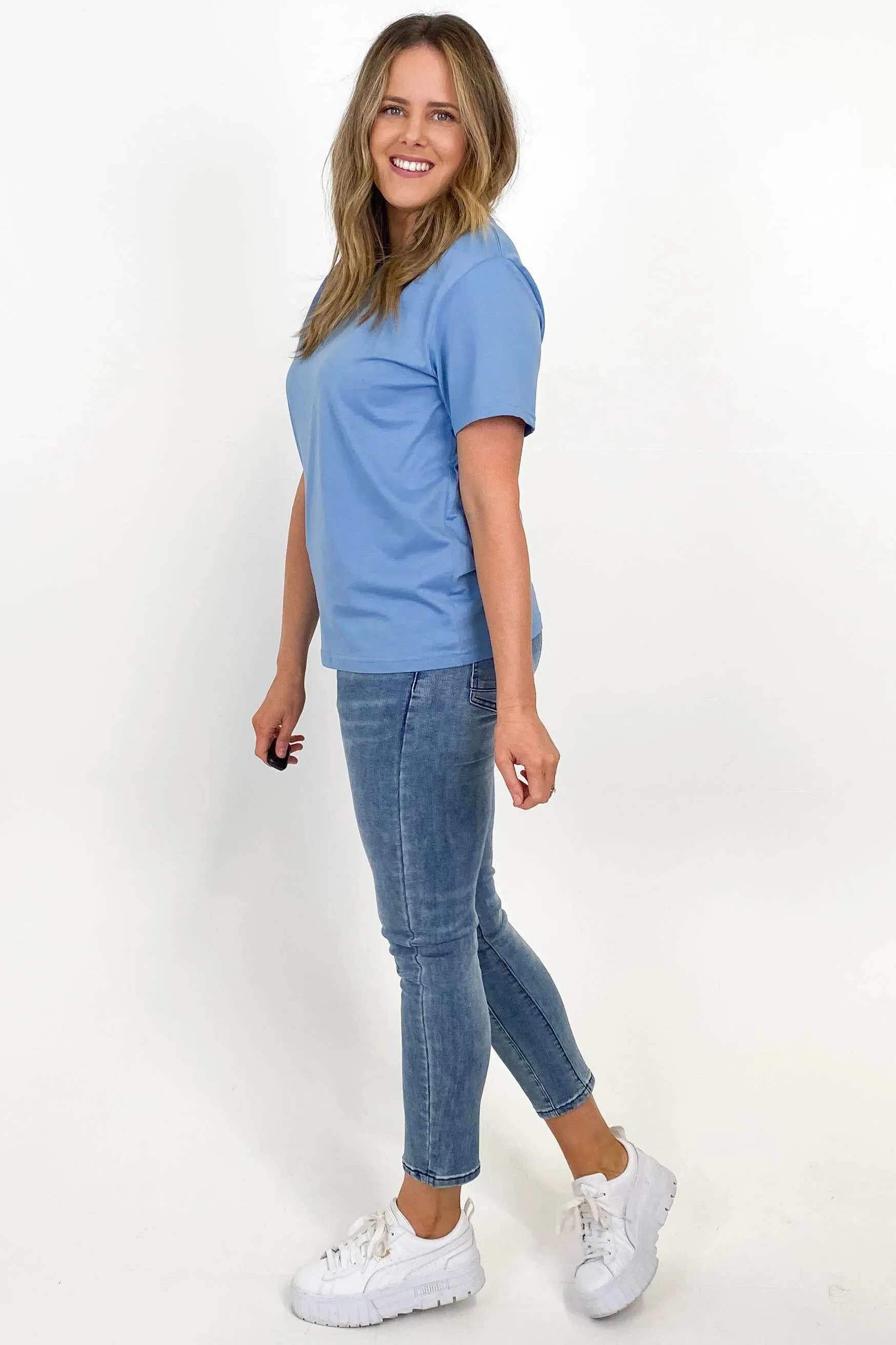 AS Colour Maple Tee Carolina Blue