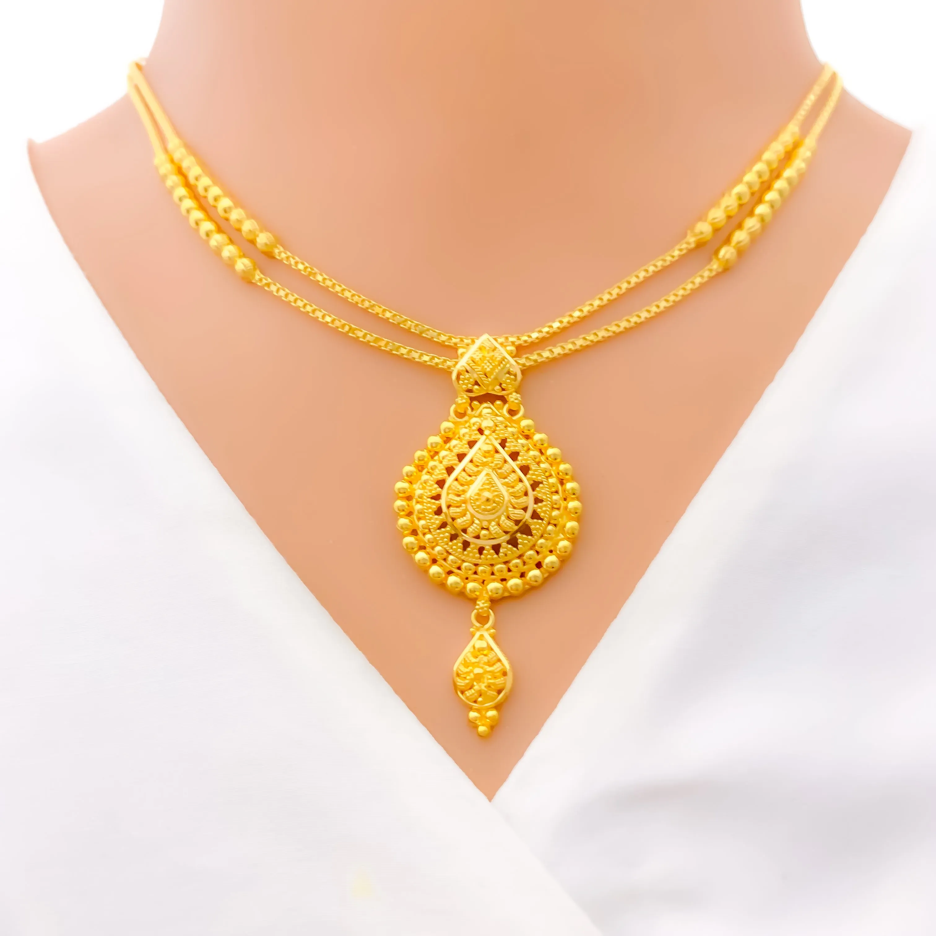 Attractive 22k Gold Necklace Set