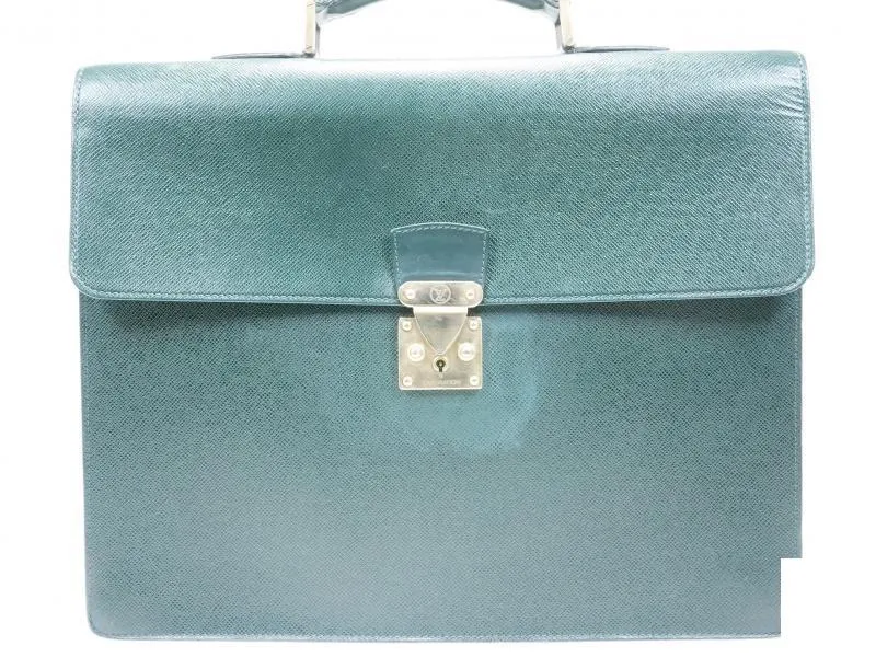 Authentic Pre-owned Louis Vuitton Taiga Epicea Green Serviette Moskova Briefcase Bag M54177 150239