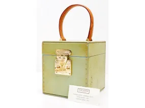 Authentic Pre-owned Louis Vuitton Vernis Green Bleecker Cosmetic Trunk Box M91003 192014