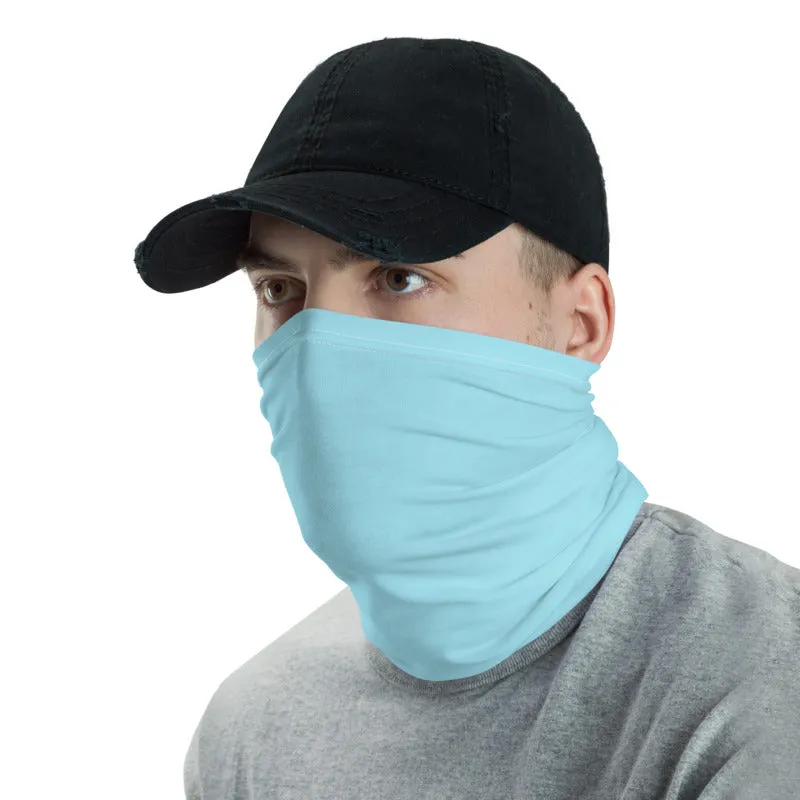 Baby Blue Face Mask Shield, Reusable Washable Headband Bandana Face Coverings-Made in USA/EU