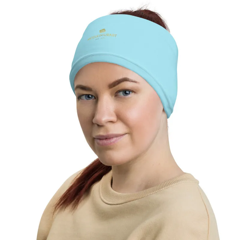 Baby Blue Face Mask Shield, Reusable Washable Headband Bandana Face Coverings-Made in USA/EU