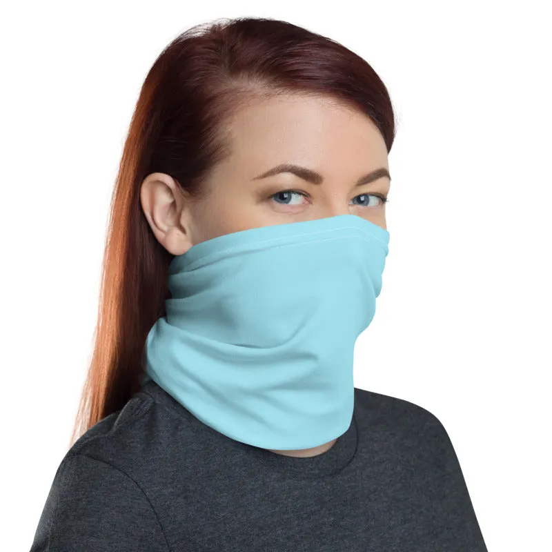 Baby Blue Face Mask Shield, Reusable Washable Headband Bandana Face Coverings-Made in USA/EU