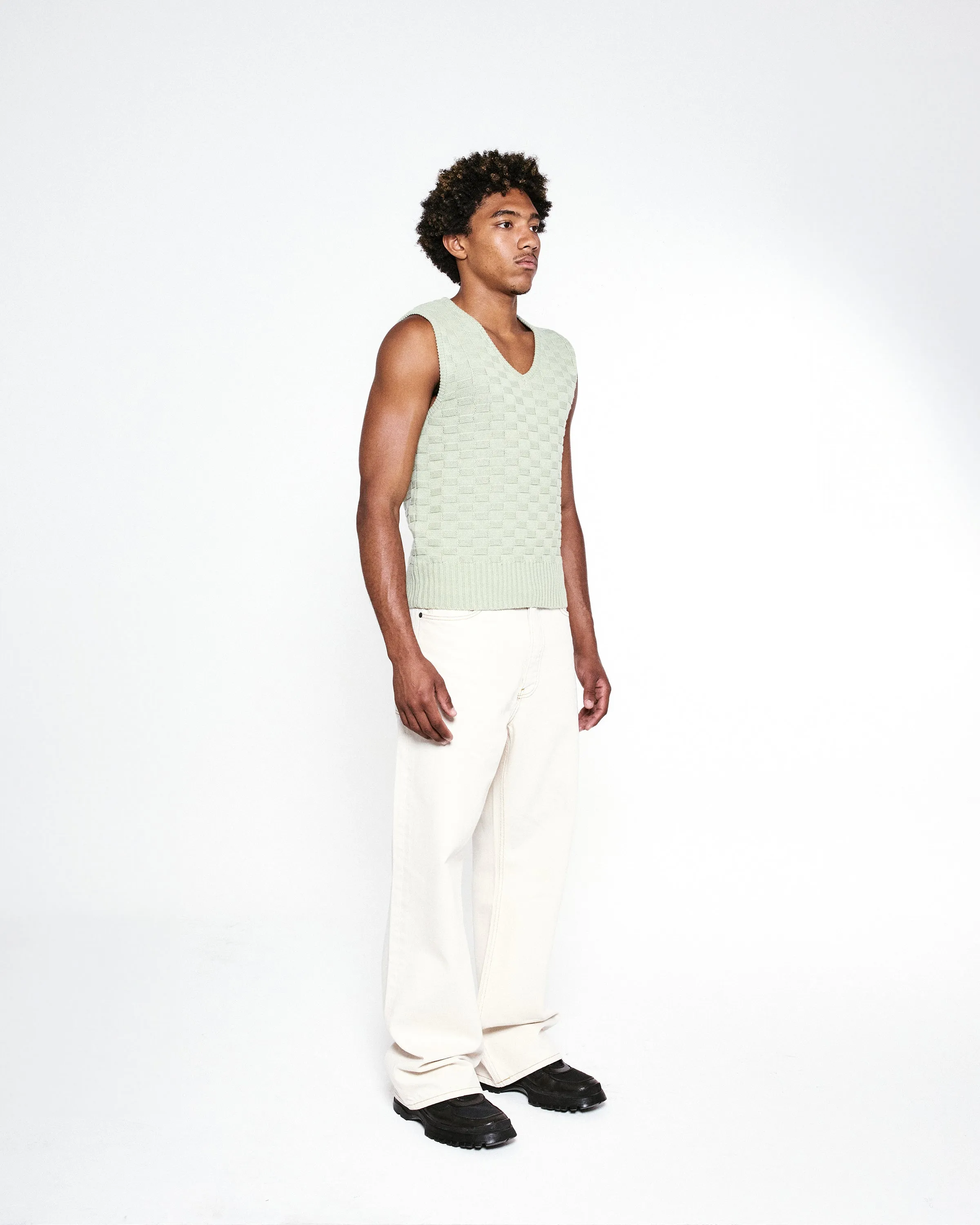 Basketweave Sweater Vest