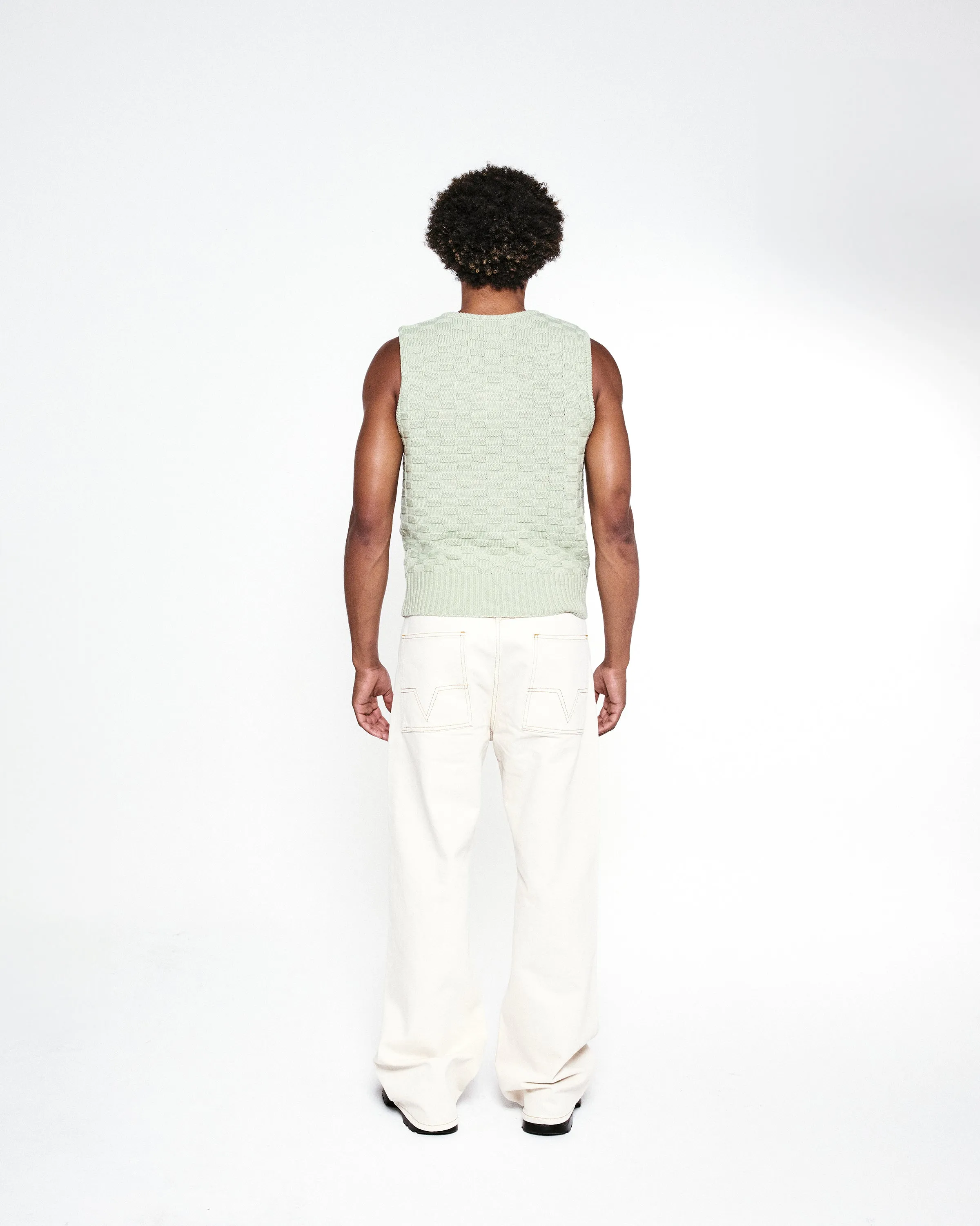 Basketweave Sweater Vest