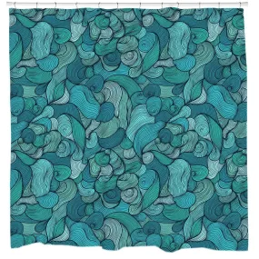 Beach Blue Shower Curtain