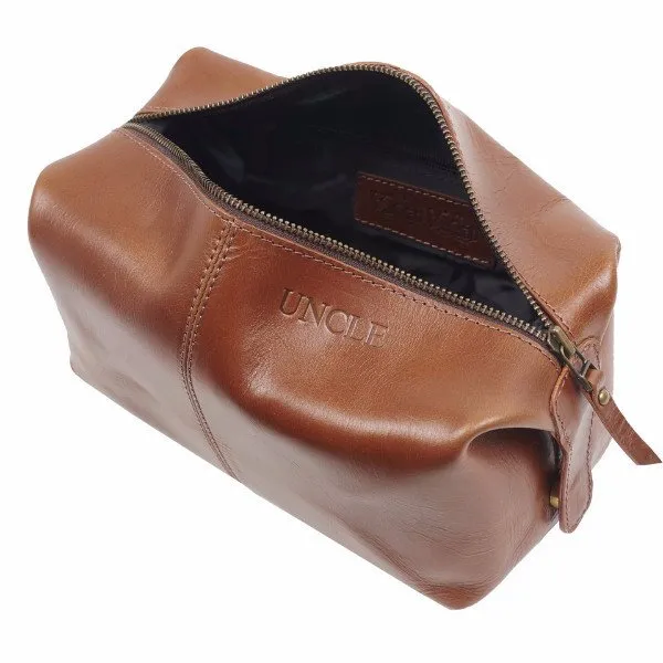 Best Man Leather Wash Bag