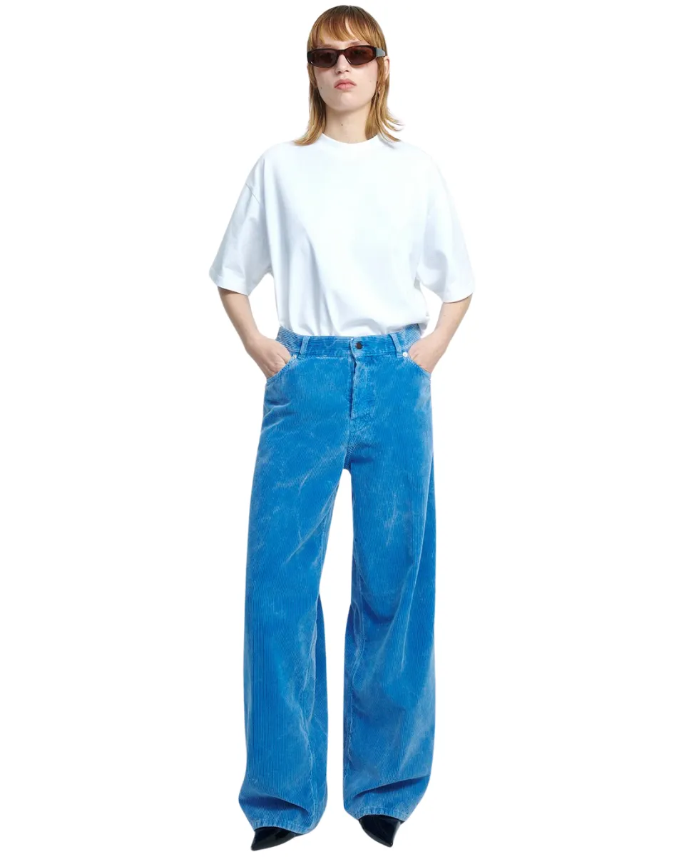 Bethany Velvet Trousers Sky