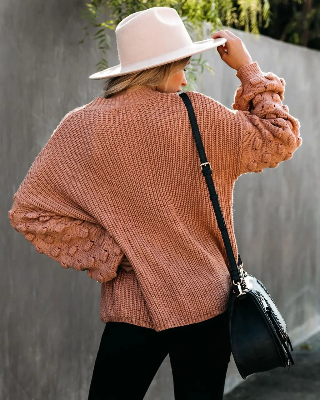 Big Baggy Ballon Sleeve Chunky Knitted Jumper Sweater