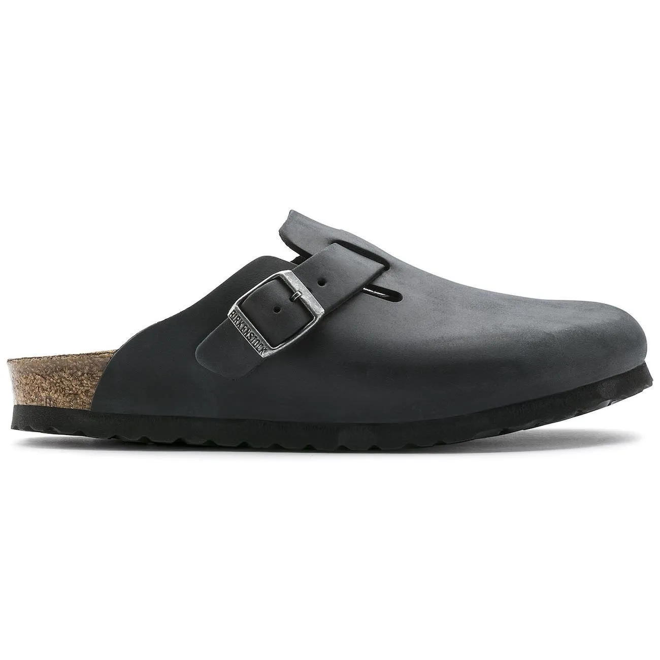 Birkenstock Classic, Boston, Regular Fit, Oiled Leather, Black