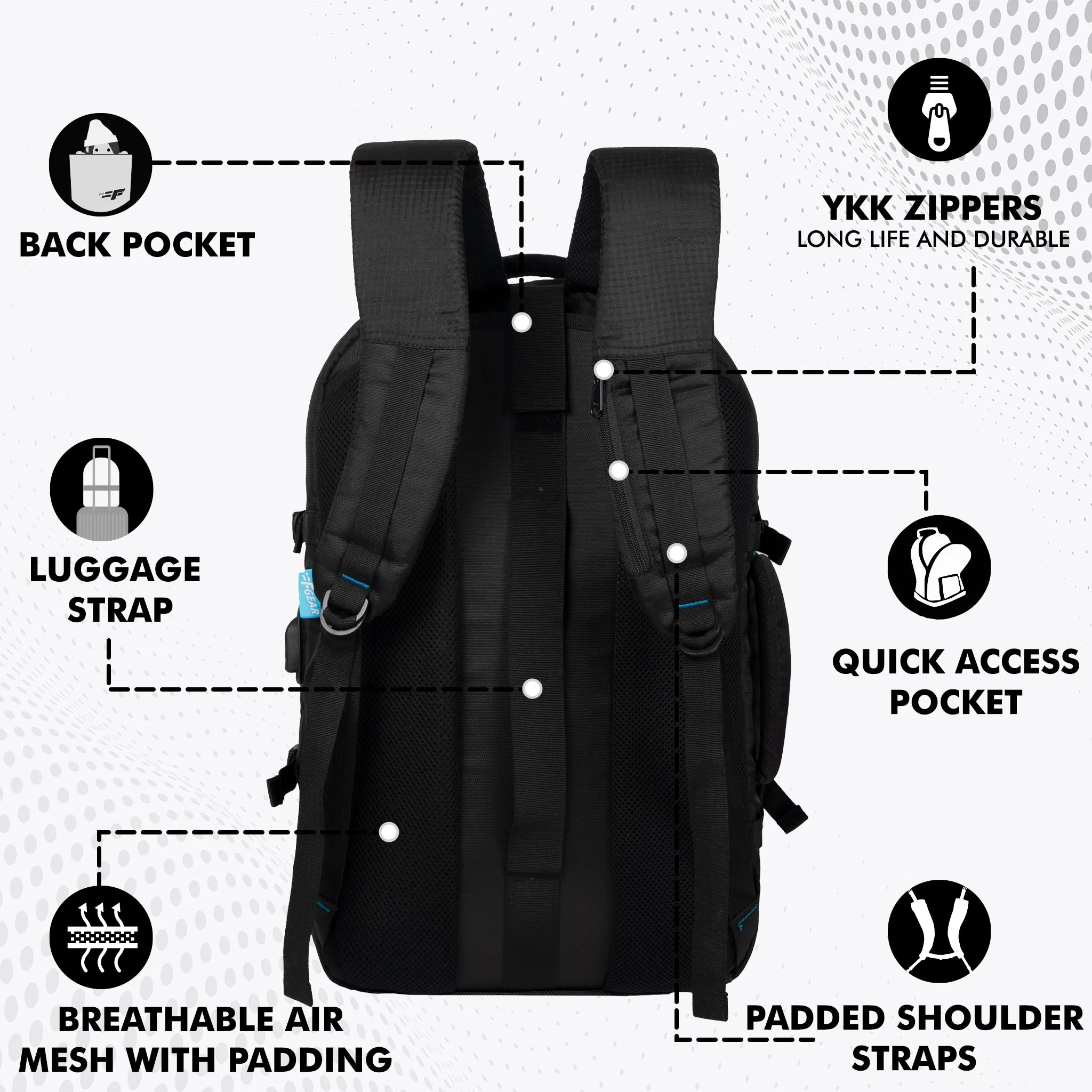 Blackhawk 40L Black Laptop Backpack