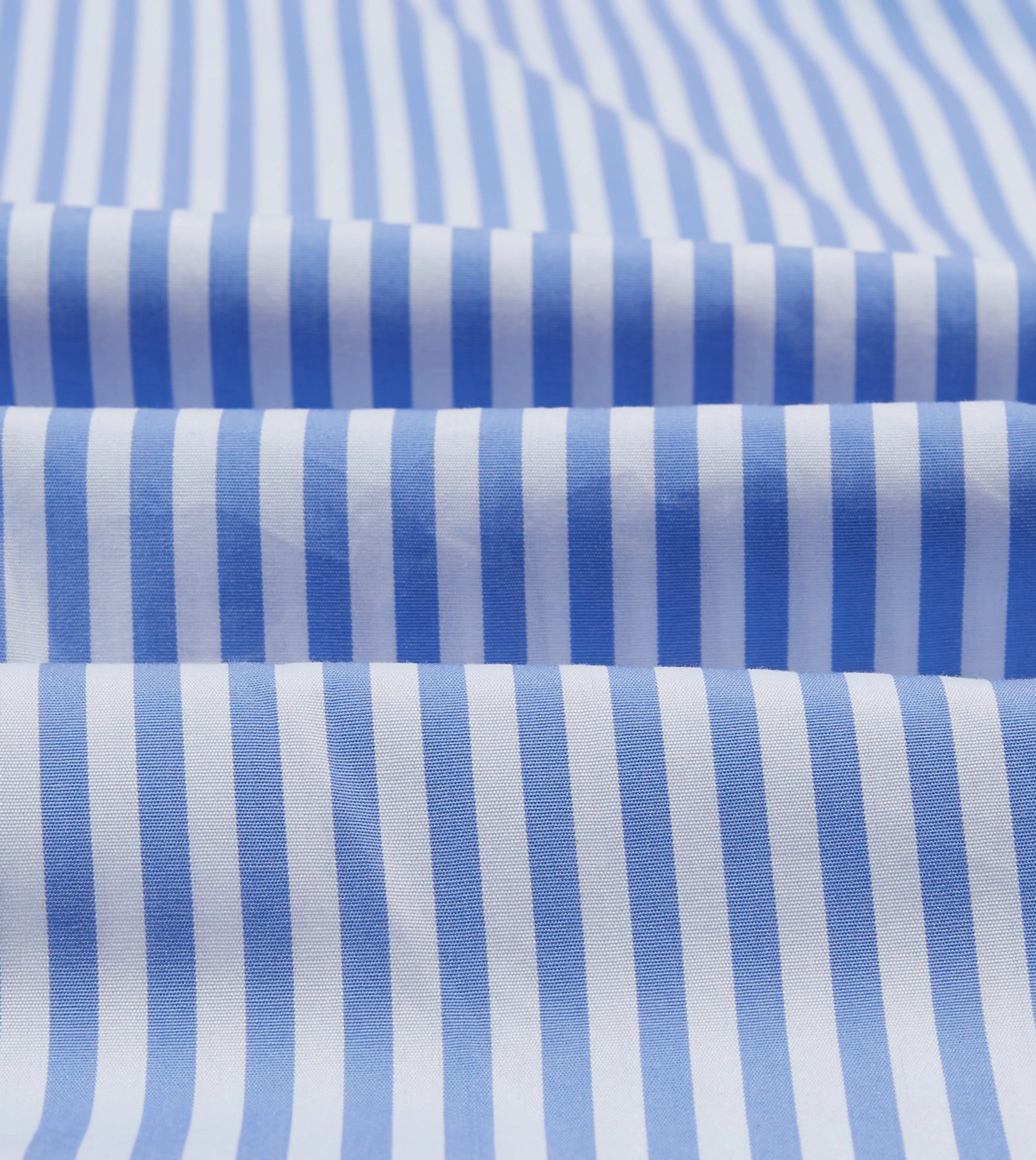 Blue Bengal Stripe Cotton Poplin Button-Down Shirt