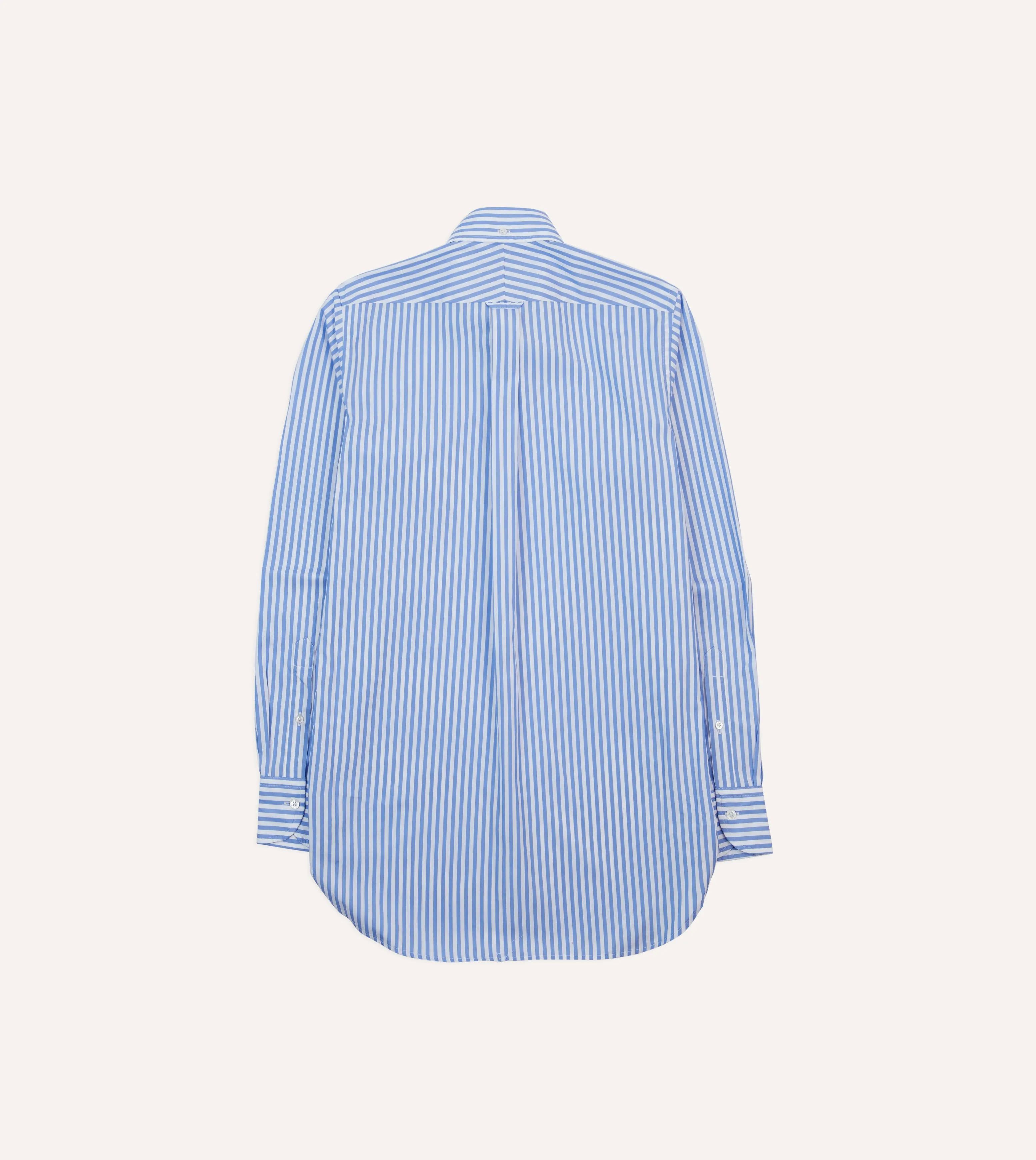 Blue Bengal Stripe Cotton Poplin Button-Down Shirt