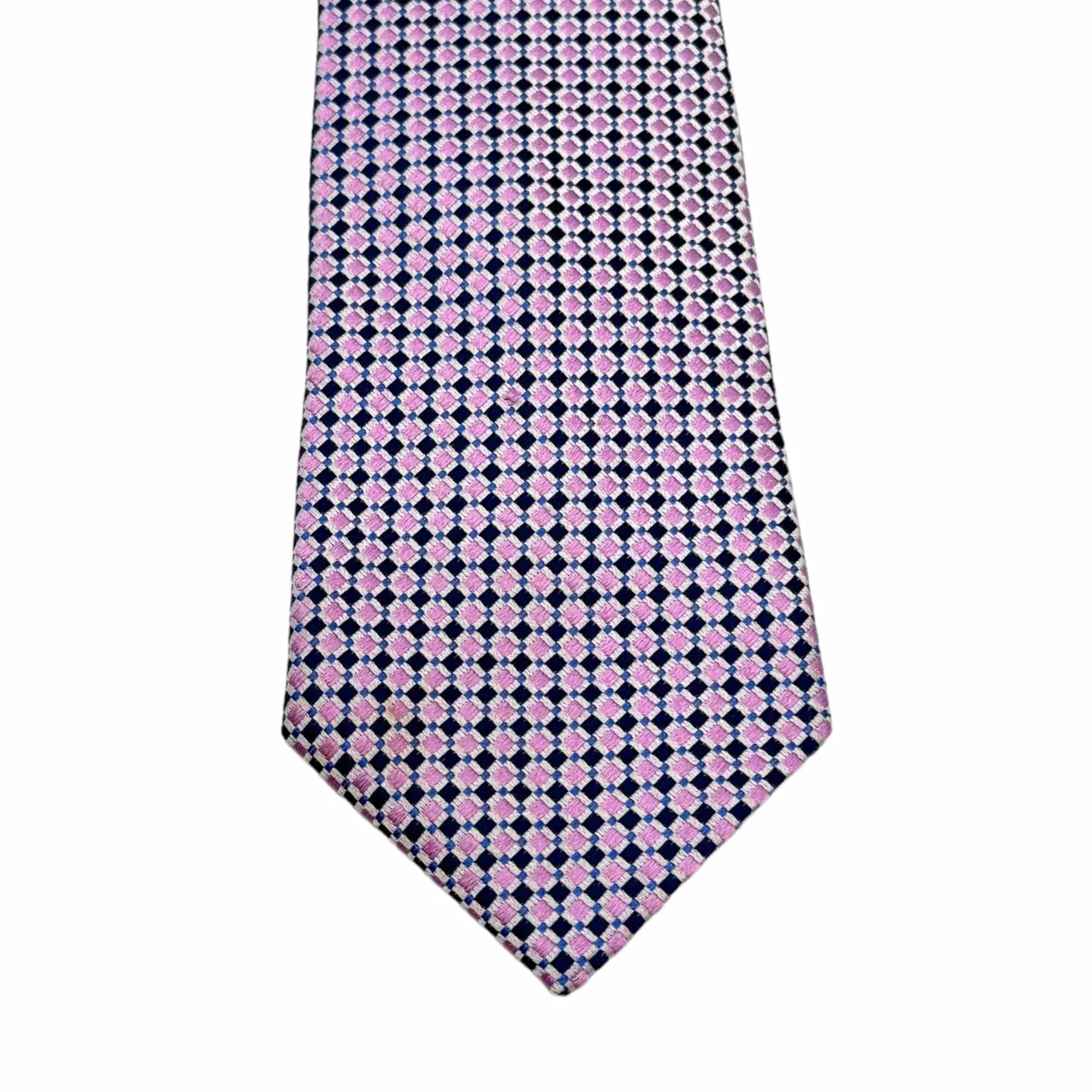 BOSS by HUGO BOSS Small Jacquard Print Tie - Navy & Pink