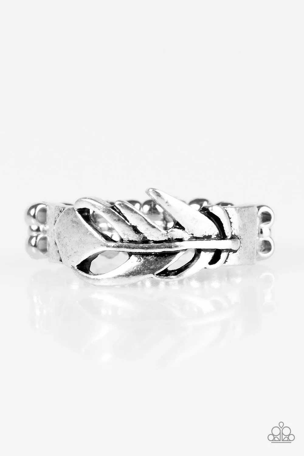 Bright As A Feather Silver Ring - Paparazzi Accessories