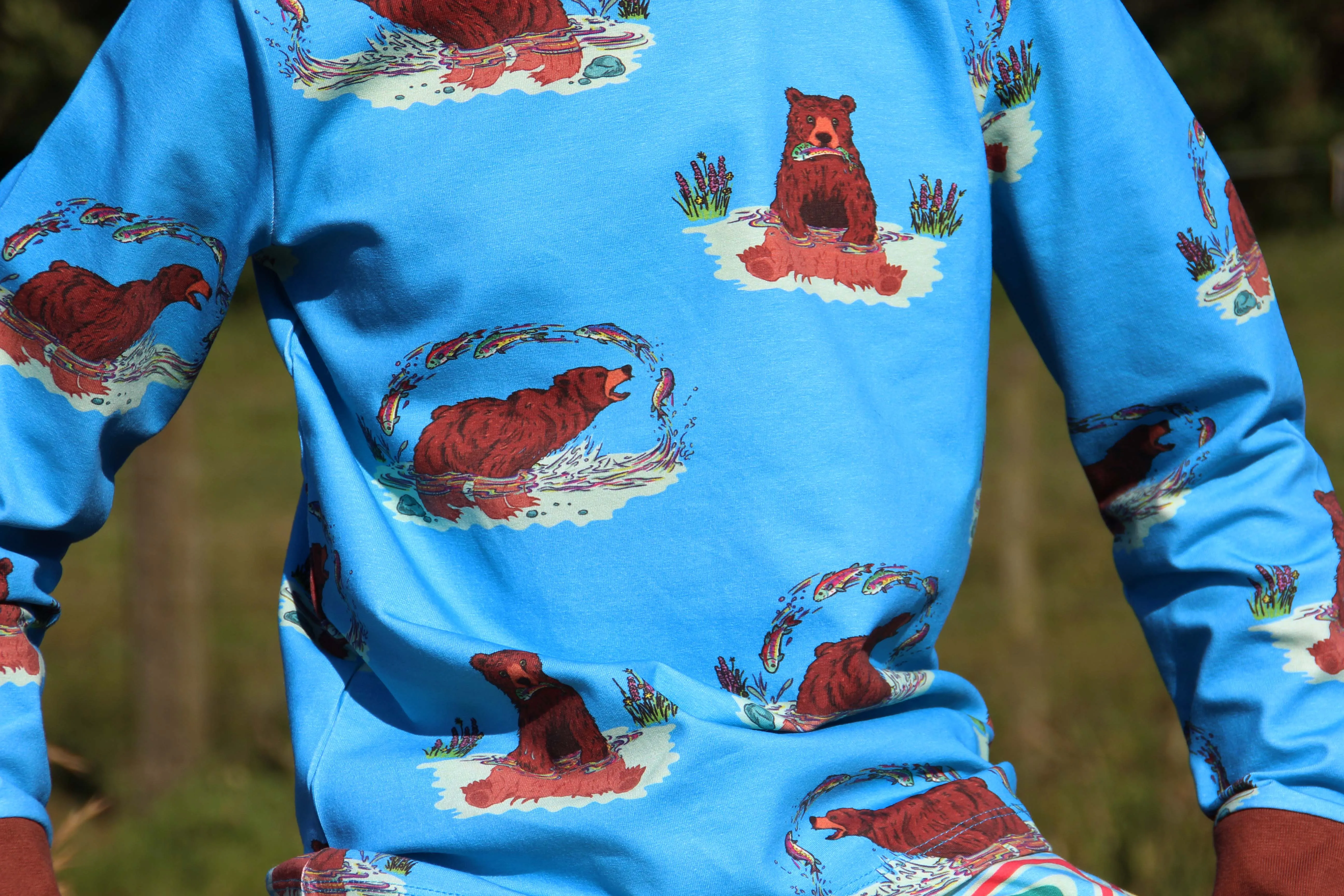 Bruno Under the Rainbow - Blue - Long Sleeve Top (2 & 3 years)