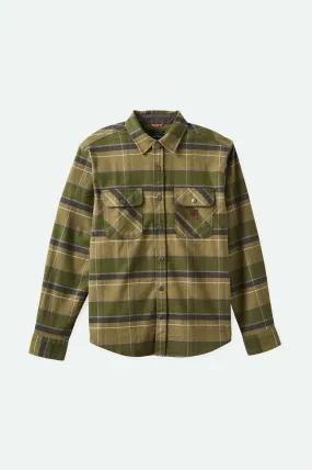 Builders Bowery Stretch Water Resistant L/S Flannel - Dill/Olive Surplus/Washed Black